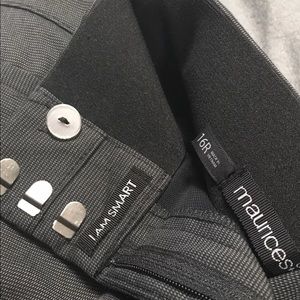 Maurices charcoal dark gray dress 16 R pants slack
